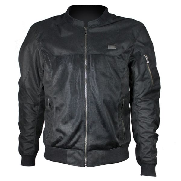 Motorradjacke HARISSON Shuttle Light Black