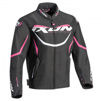 Motorradjacke Ixon Sprinter Kid Lady Black Fuchsia
