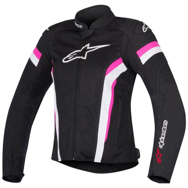Motorradjacke Alpinestars Stella T-GP Plus R V2 Air Black White Fuchsia
