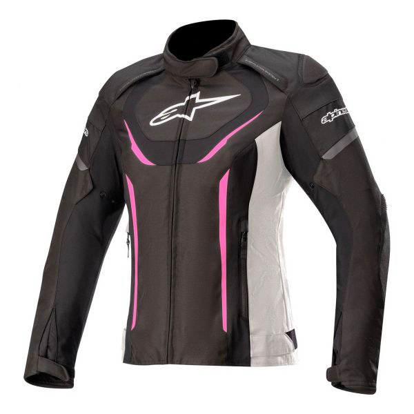 Motorradjacke Alpinestars Stella T-Jaws V3 Waterproof Black White Fuchsia
