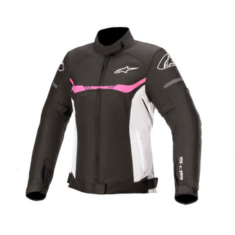 Motorradjacke Alpinestars Stella T-SPS Waterproof Black White Fuchsia