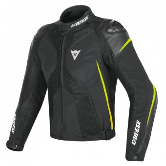Motorradjacke Dainese Super Rider D-Dry Black Fluo Yellow