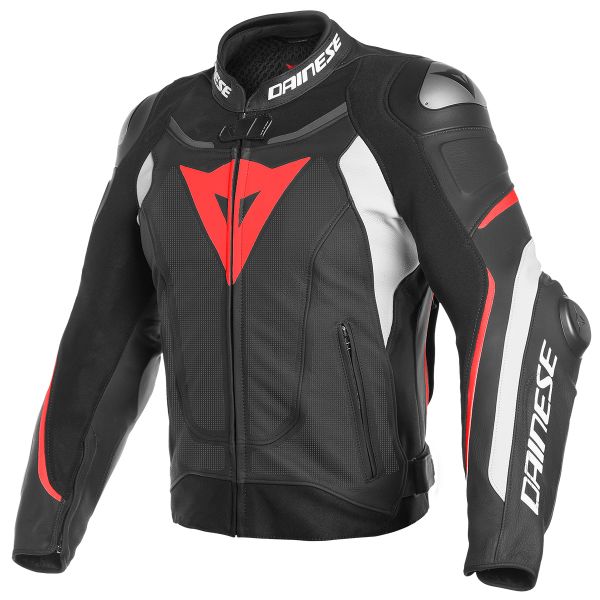 Motorradjacke Dainese Super Speed 3 Perf Black White Fluo Red