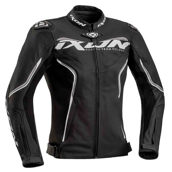 Motorradjacke Ixon Trinity Black White Grey