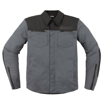 Motorradjacke ICON Upstate Canvas Grey