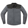 Motorradjacke ICON Upstate Canvas Grey