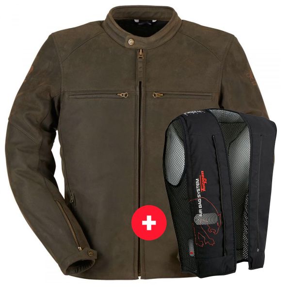Motorradjacke Furygan Vince V3 Brown + Fury Air Bag System