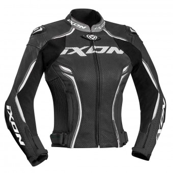 Motorradjacke Ixon Vortex Lady Jacket Black White