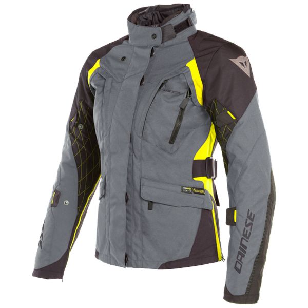 Motorradweste Dainese X-Tourer Lady D-Dry Ebony Black Fluo Yellow