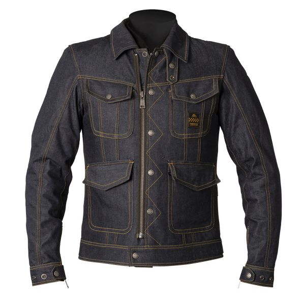 Motorradjacke Helstons Yard Denim Raw Blue