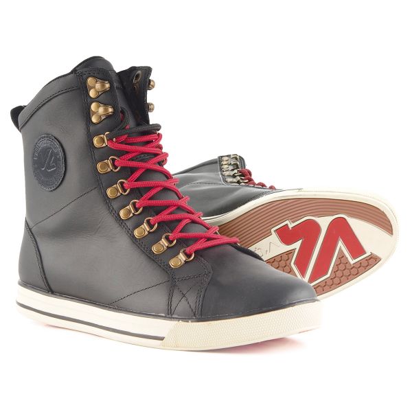 Motorrad Sportschuhe V'Quattro Alpina 2 Black Leather