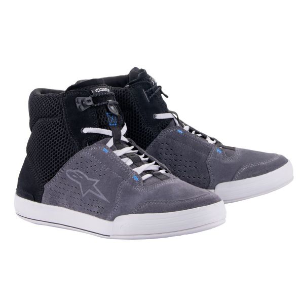 Motorrad Sportschuhe Alpinestars Chrome Air Black Cool Grey Blue