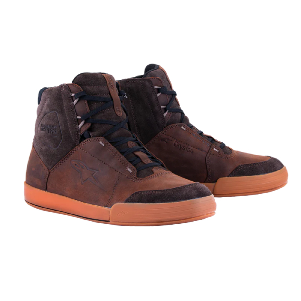 Motorrad Sportschuhe Alpinestars Chrome Crafted Drystar Brown Gum