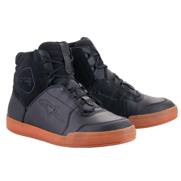 Motorrad Sportschuhe Alpinestars Chrome Drystar Black Black Gum