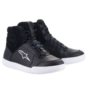 Motorrad Sportschuhe Alpinestars Chrome Drystar Black White Blue Motorrad Sportschuhe Alpinestars Chrome Drystar Black White Blue