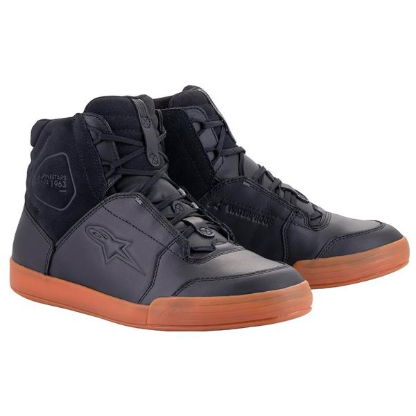 Motorrad Sportschuhe Alpinestars Chrome Waterproof Black Black Gum