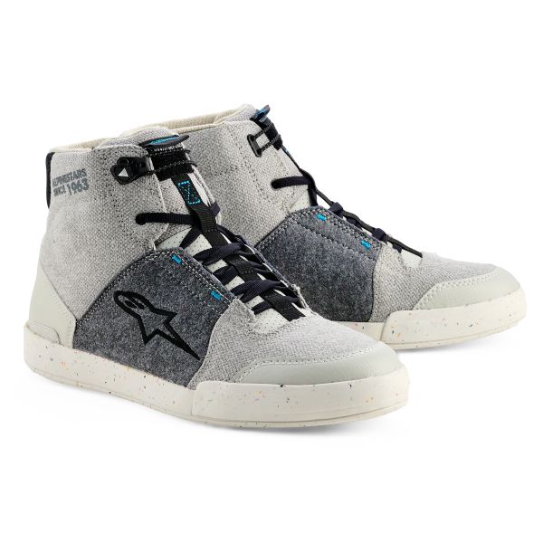 Motorrad Sportschuhe Alpinestars Circal Riding Gray Black Methyl Blue