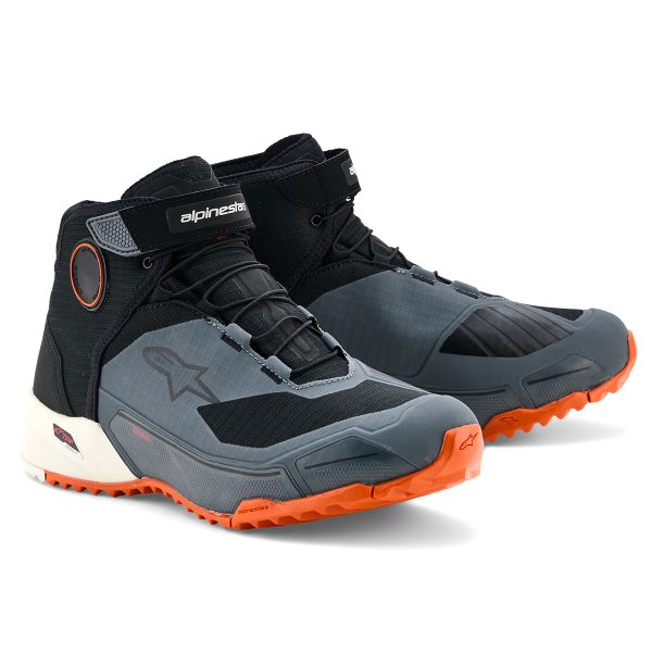 Motorrad Sportschuhe Alpinestars CR-X Drystar Black Dark Gray Rust