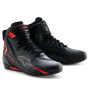 Motorrad Sportschuhe Alpinestars Faster 4 Drystar Black Rio Red Red Fluo