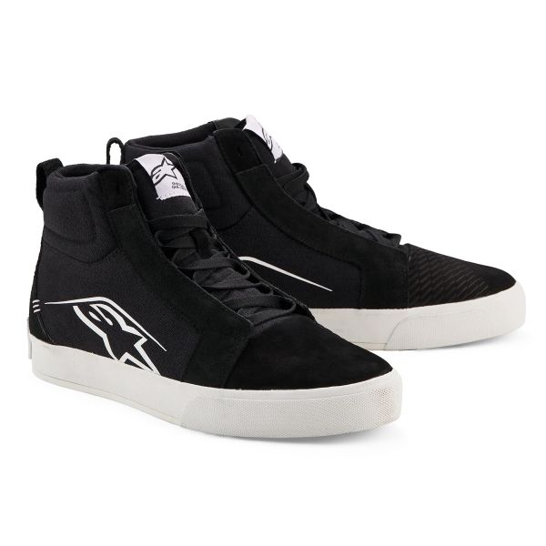 Motorrad Sportschuhe Alpinestars Ride-63 Canvas Black White