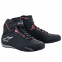 Motorrad Sportschuhe Alpinestars Sektor Waterproof Black Dark Grey Red Fluo