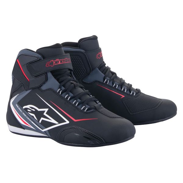 Motorrad Sportschuhe Alpinestars Sektor Waterproof Black White Grey