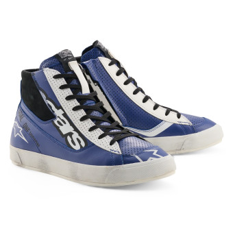 Motorrad Sportschuhe Alpinestars Stated Flair Bright Blue White Black