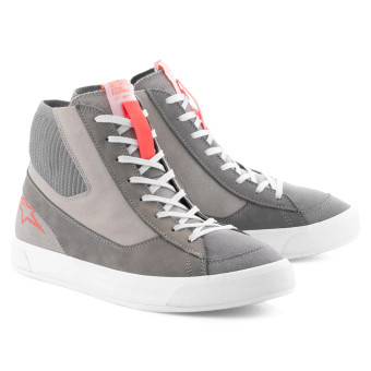 Motorrad Sportschuhe Alpinestars Stated Light Gray Red Fluo White