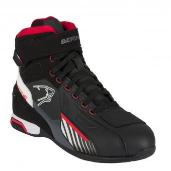 Motorrad Sportschuhe Bering Tiger Waterproof Black White Red
