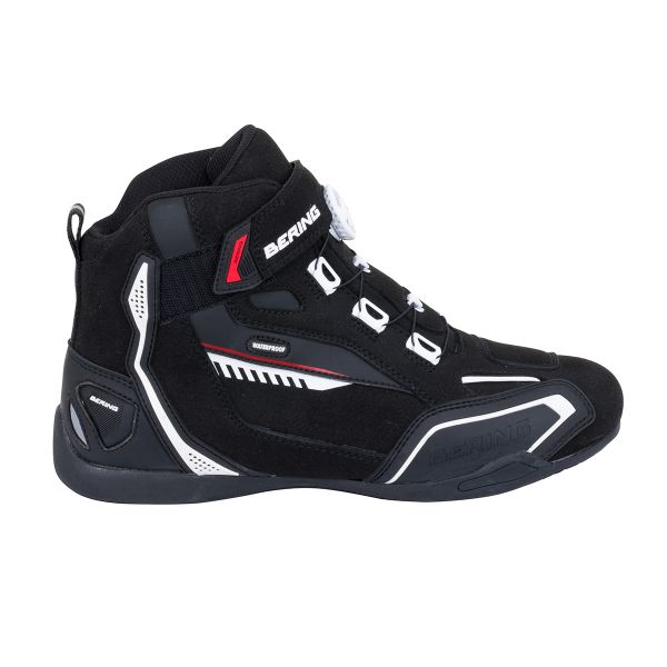 Motorrad Sportschuhe Bering Walter Waterproof Black White Red