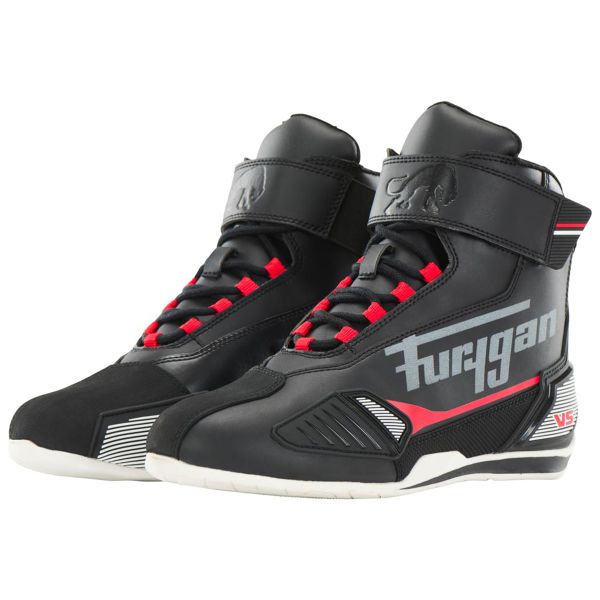 Motorrad Sportschuhe Furygan V5 D3O WP Black White Red