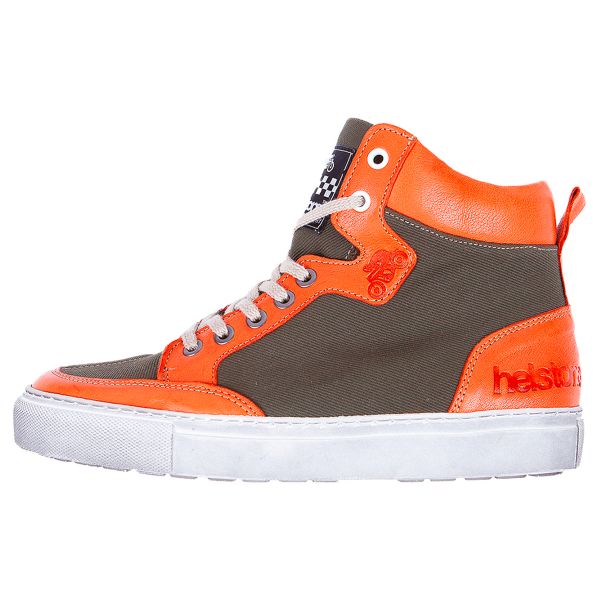 Motorrad Sportschuhe Helstons Maya Armalith Leather Kaki Orange Motorrad Sportschuhe Helstons Maya Armalith Leather Kaki Orange