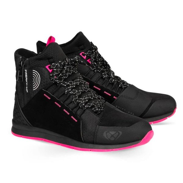 Motorrad Sportschuhe Ixon Freaky WP Lady Black Fushia