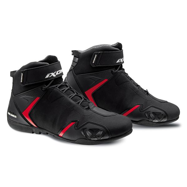 Motorrad Sportschuhe Ixon Gambler WP Black Red
