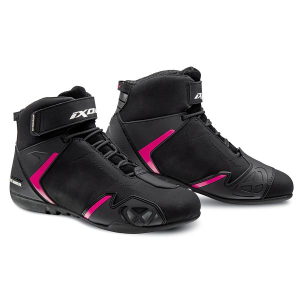 Motorrad Sportschuhe Ixon Gambler WP Lady Black Fushia