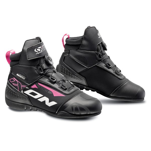 Motorrad Sportschuhe Ixon Ranker WP Lady Black White Fushia Motorrad Sportschuhe Ixon Ranker WP Lady Black White Fushia