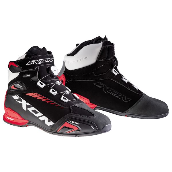 Motorrad Sportschuhe Ixon Bull WP Black White Red Motorrad Sportschuhe Ixon Bull WP Black White Red