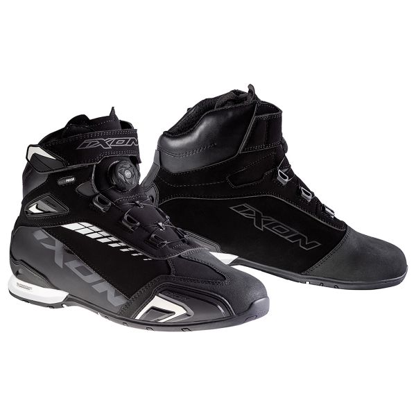Motorrad Sportschuhe Ixon Bull WP Black White