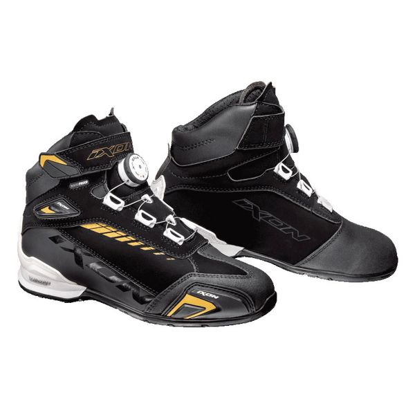Motorrad Sportschuhe Ixon Bull WP Lady Black White Gold