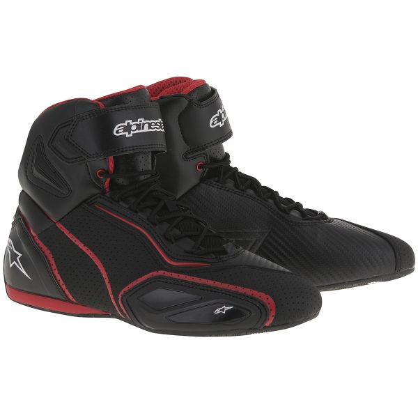 Motorrad Sportschuhe Alpinestars Faster 2 Vented Black Red