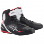 Motorrad Sportschuhe Alpinestars Faster 3 Rideknit Black White Red