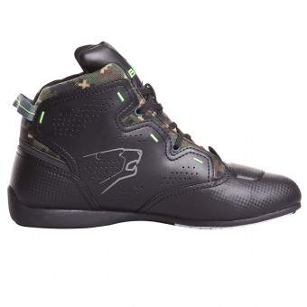 Motorrad Sportschuhe Bering Jasper Waterproof Black Green Camo