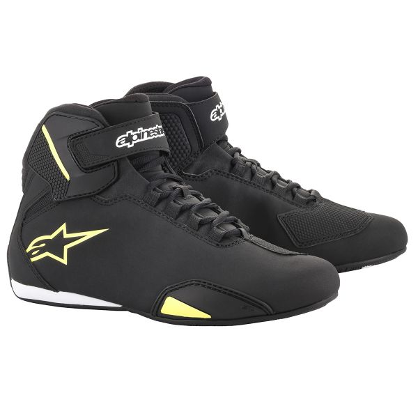 Motorrad Sportschuhe Alpinestars Sektor Black Yellow Fluo Motorrad Sportschuhe Alpinestars Sektor Black Yellow Fluo