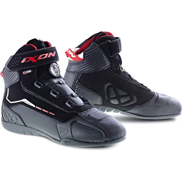 Motorrad Sportschuhe Ixon Soldier Evo Black Red