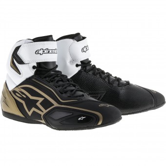 Motorrad Sportschuhe Alpinestars Stella Faster 2 Black White Gold