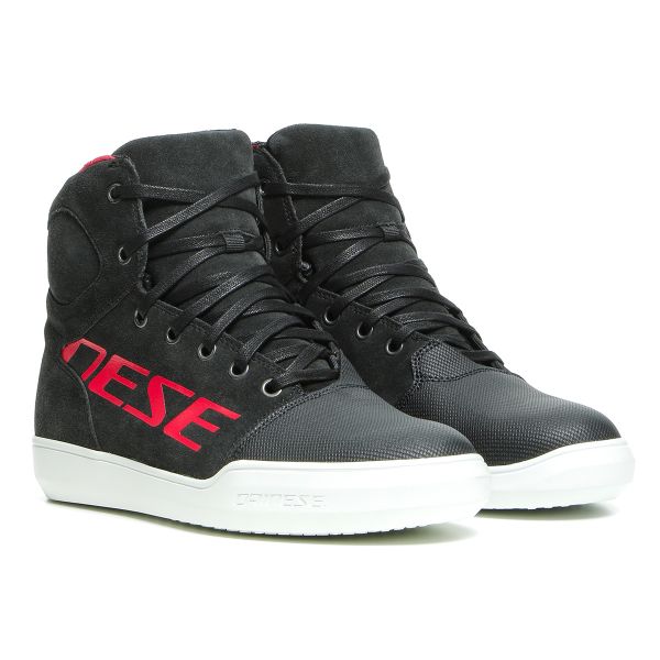 Motorrad Sportschuhe Dainese York D-Wp Lady Dark Carbon Red