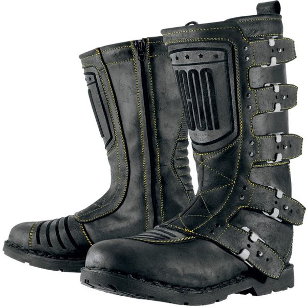 Motorradstiefel ICON Elsinore Johnny Black