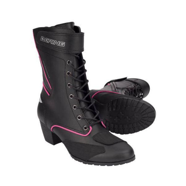 Motorradstiefel Bering Lady Morgane Black Fuchsia