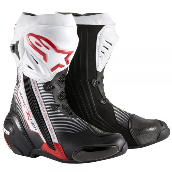 Motorradstiefel Alpinestars Supertech R Black Red White