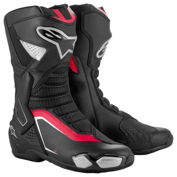 Motorradstiefel Alpinestars SMX-6 V3 Black Silver Red Motorradstiefel Alpinestars SMX-6 V3 Black Silver Red
